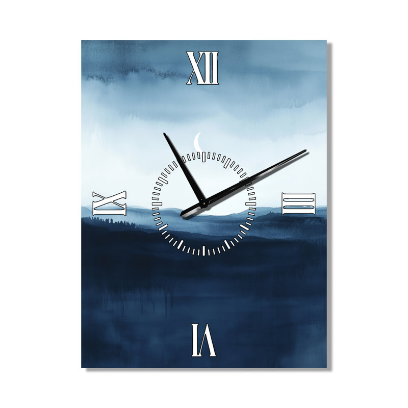 Welton II - White Celestial Wall Clock, 32" H x 24" W - Rectangle