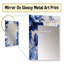 Hurd cobalt bleu camée Cameo motif victorien - miroir mural floral unique, miroir floral, art imprimé en métal-661218149