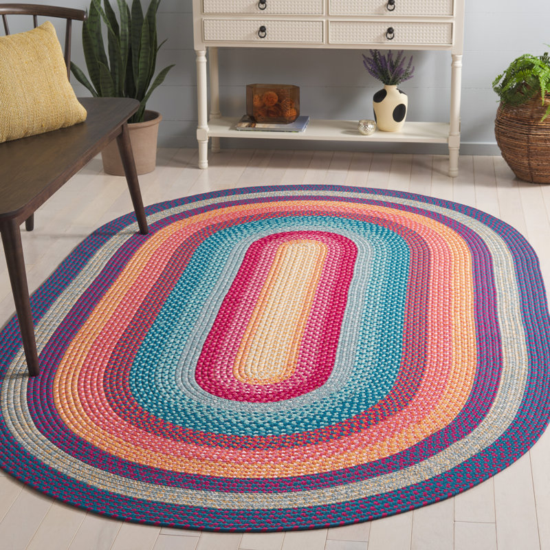 Tapis intérieur / extérieur Ceaira Performance, Red/Orange, Ovale 5 pi x 8 pi