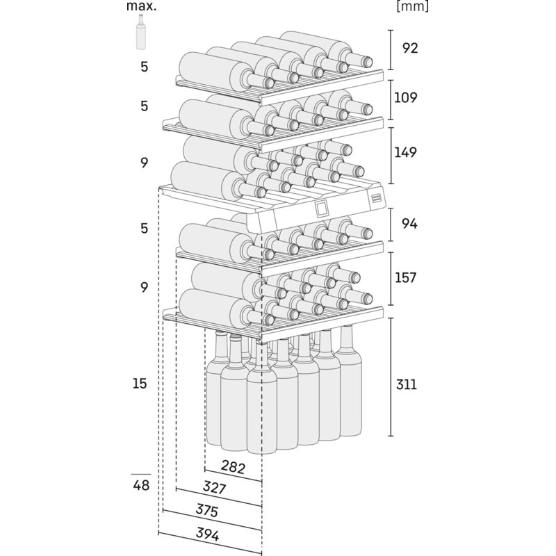 Built-In Multi-Temperature Wine Cabinet