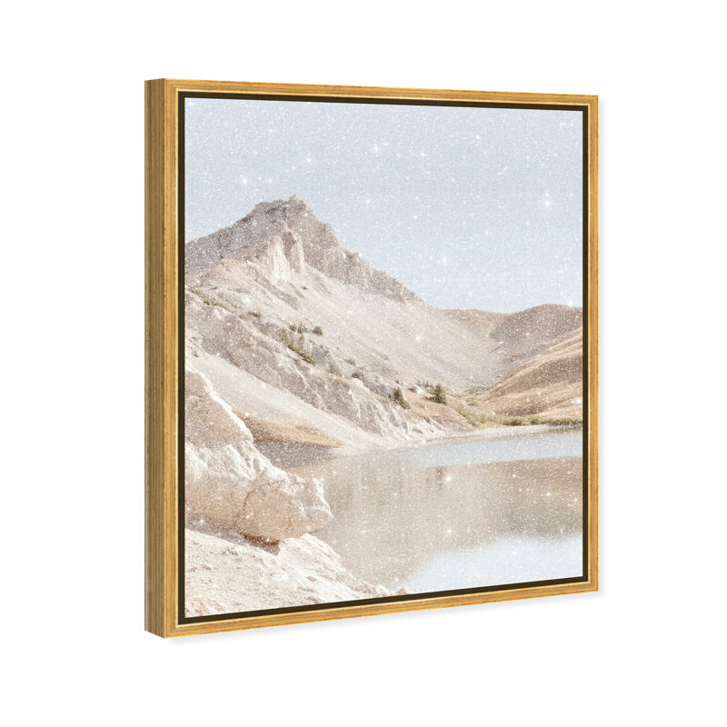 Deserted Pearl Peaks I Canvas Landscape & Nature Print by Oliver Gal, Black Frame, 16 x 20, 21"H x 25"W, Gold Floater Frame