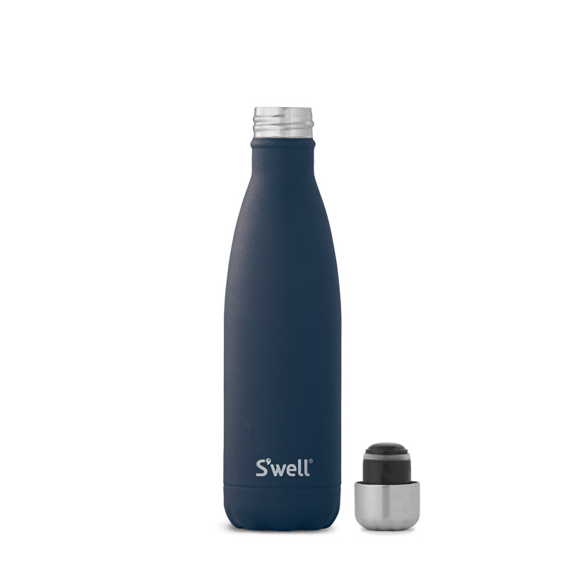 S'well Stainless Steel Water Bottle - 17 Fl Oz - Triple-Layered Vacuum-Insulated Containers, Azurite, 17.oz