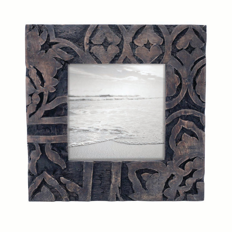 Brundage Gray Wood Embossed Picture Frame