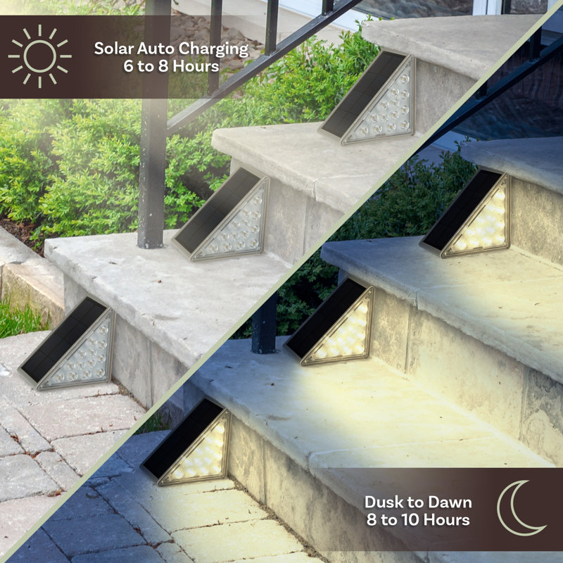 Solar Step Lights For Outside 6-Pack By Pure Garden