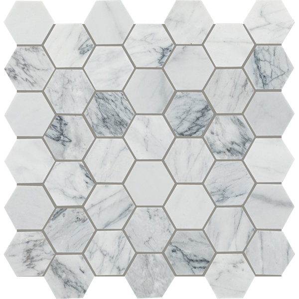 Daltile Raine 2" Hexagon Natural Stone Mosaic Tile (10 PC Per Carton) (9.60 SQFT Per Carton)