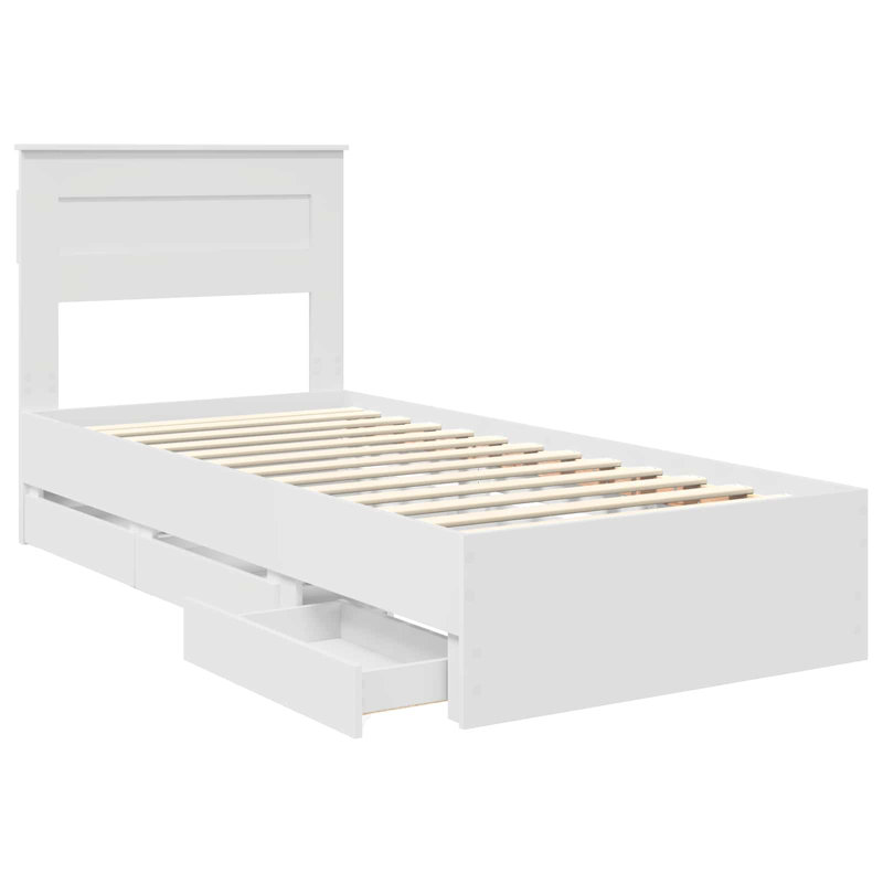 Bed Frame, Small Single (2'6), White