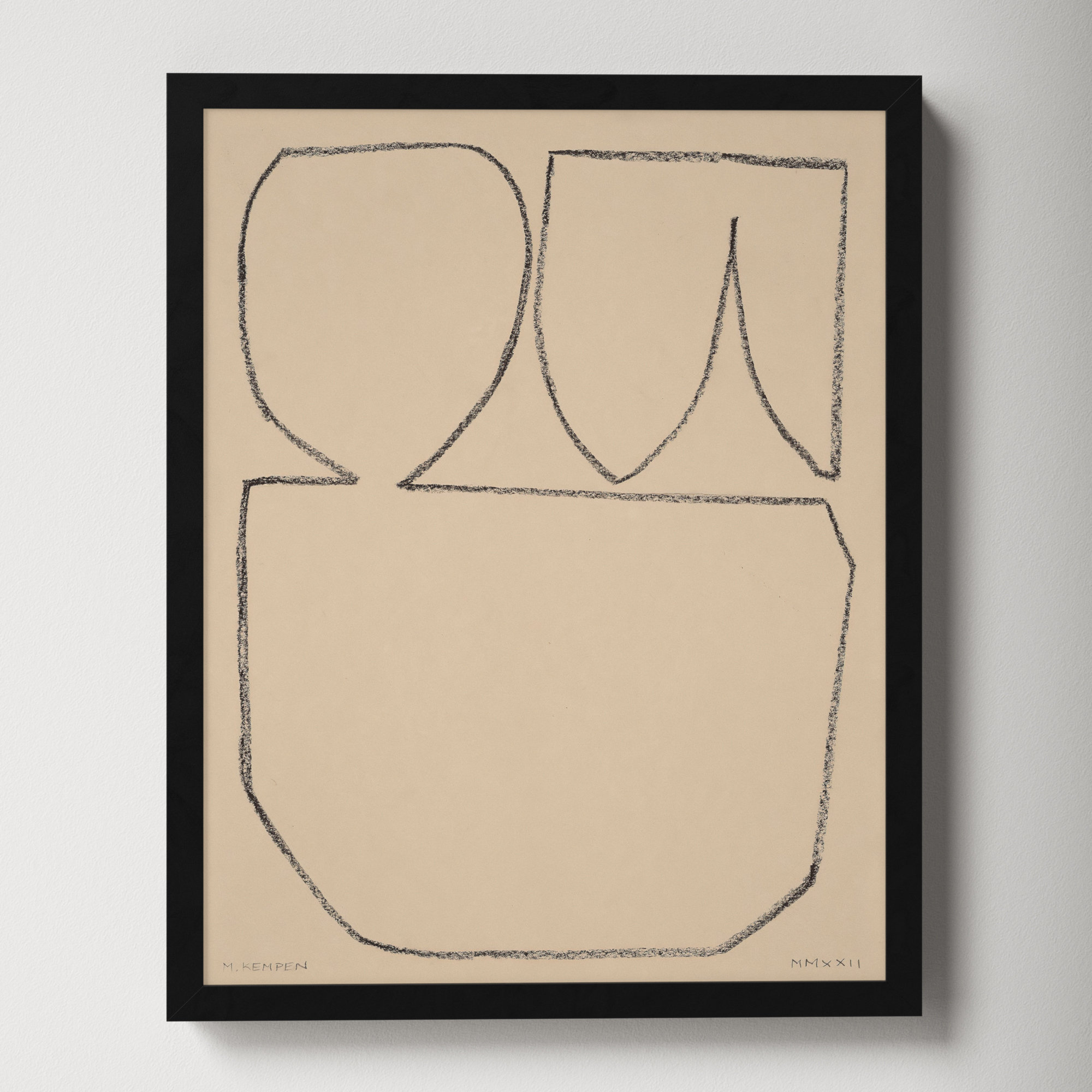 Outlines 7 by Michael Kempen, 16" W x 20" H, Black Framed