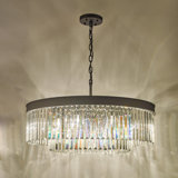 Celeus 8 Light Chandelier Anthracite & Crystal
