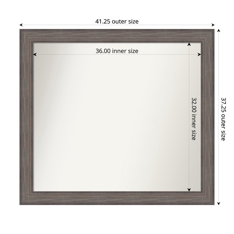 Miroir Hannaley, Rectangle, 37,25 po x 41,25 po