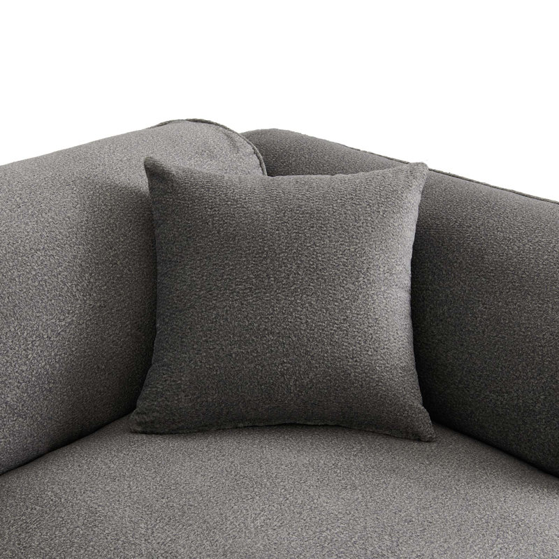 Canapé modulaire rembourré 4 pièces 4 pièces, Polyester gris