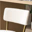 4 tabourets de comptoir de salon - Revêtement en tissu beige, base en métal, confortable pour 4 personnes, ergonomique et pratique-228603316-228603318