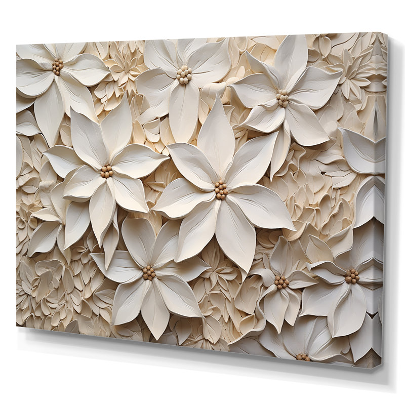 Poinsettias Crafted Delights V, Toile tendue, H 30 po x l 40 po x P 1,5 po