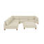 Canapé modulaire à large assise en velours côtelé-130623798