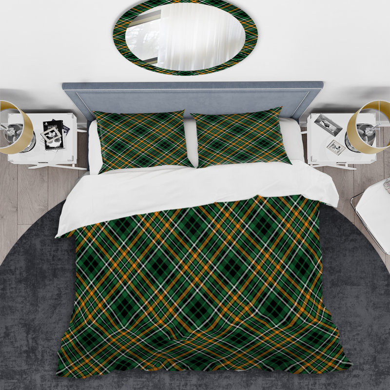 Ensemble de housse de couette en microfibre jaune / noir 3 pièces, Housse de couette pour très grand lit et 2 très