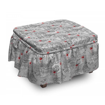 Box Cushion Ottoman Slipcover