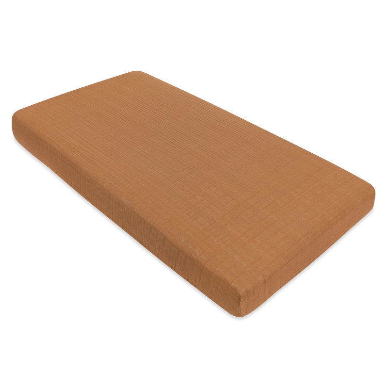 Burnt Sienna Muslin Crib Sheet
