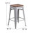 Briahnna Indoor/Outdoor Backless Counter Stool with Poly Resin Seat-113501923-113501928