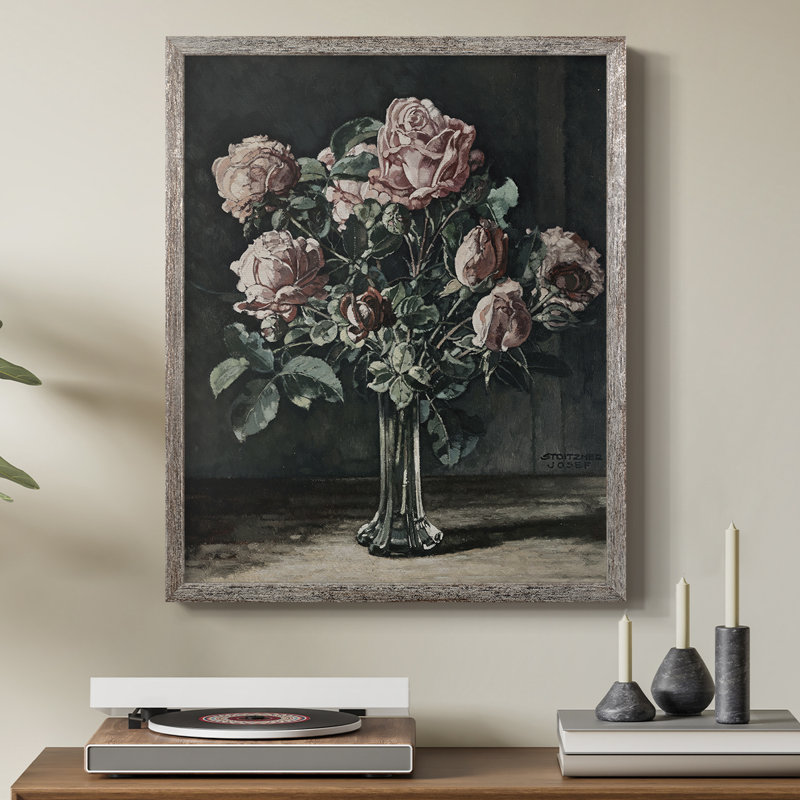 Impression florale vintage encadrée CCXV - bois massif