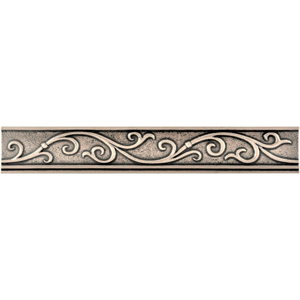 Cypress Metal Antique Copper 4.5cm. x 30cm. Border Wall Accent Tile Trim ( PACK OF 5 PIECE )