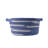Tex Baskets With Integrated Handles Set Of 3, Blue, White Cotton 10,9,8 Inch