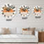 Abstrait géométrique abstrait soleil et lune avec feuille I - horloge murale moderne-60328426