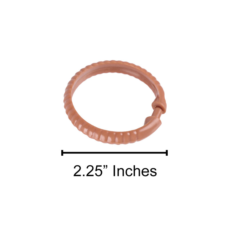 Crochet en plastique pour rideau de douche, Caramel