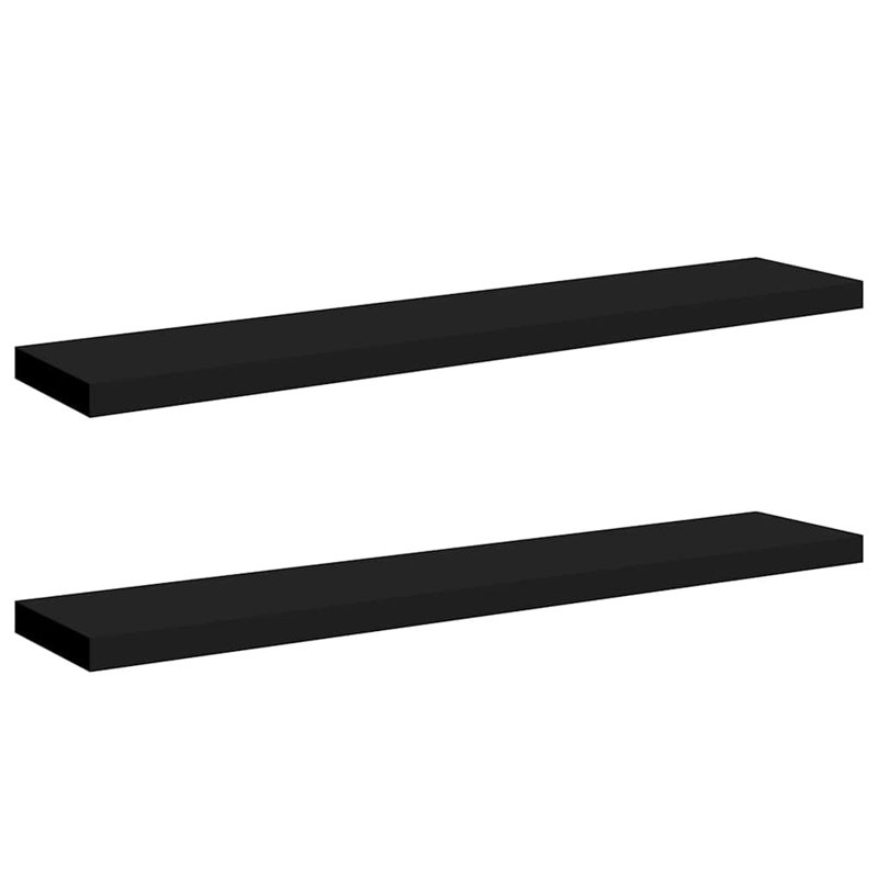 Wall Shelf Floating Shelf Wall Mounted Display Shelf for Photo Frame, Black, 1.5" H x 47.2" W x 9.3" D