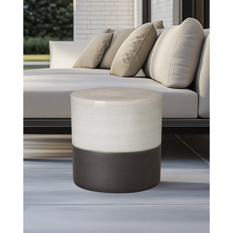 Stool/Table Garden Stool, Distressed White
