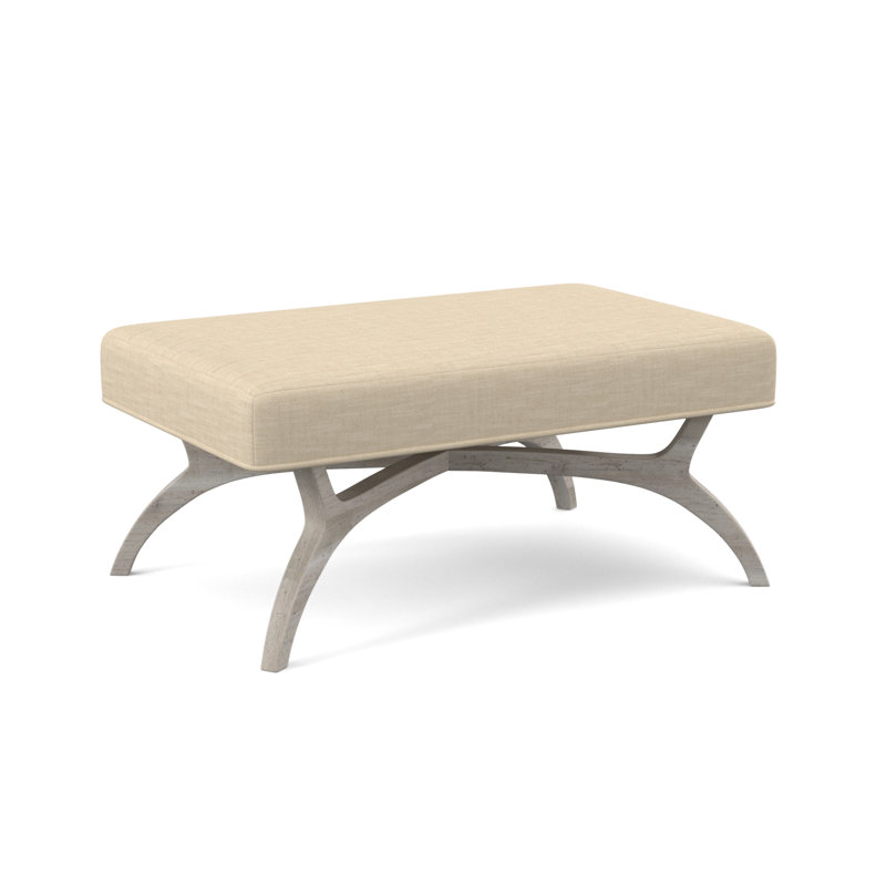 Ansel Upholstered Bench, Bisque, UV-Rollo Linen