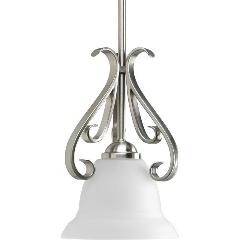 Torino Forged Bronze Mini Pendant with Bell-Shaped Glass