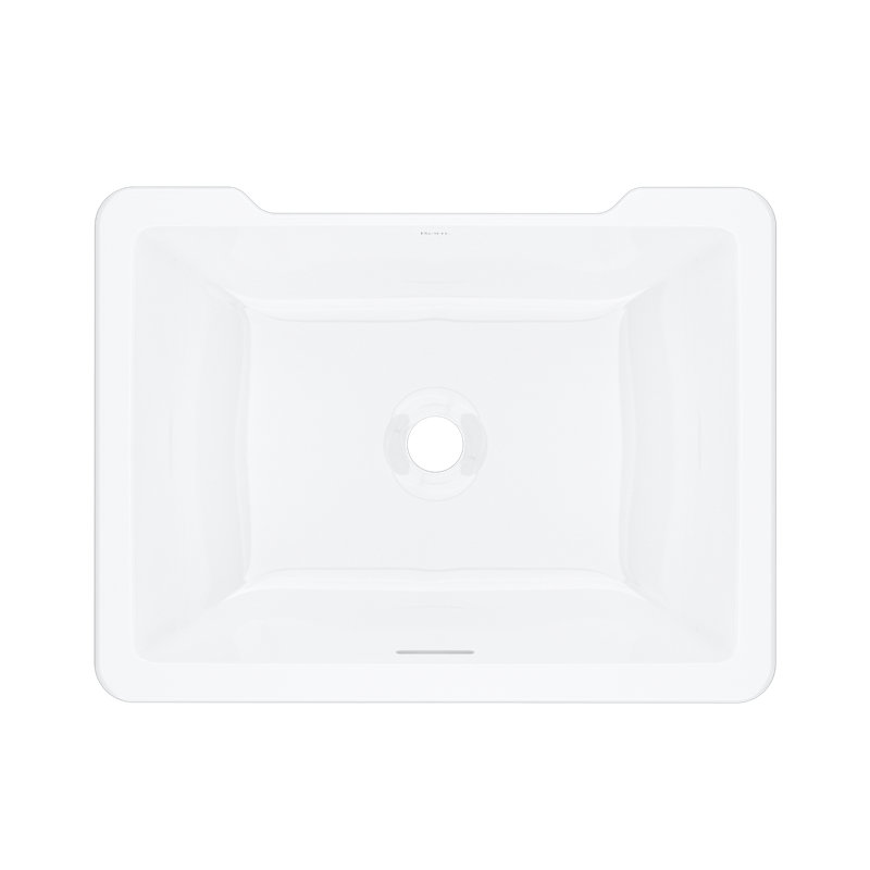 Eirene 20" x 15" White Stone Undermount Rectangular Bathroom Sink