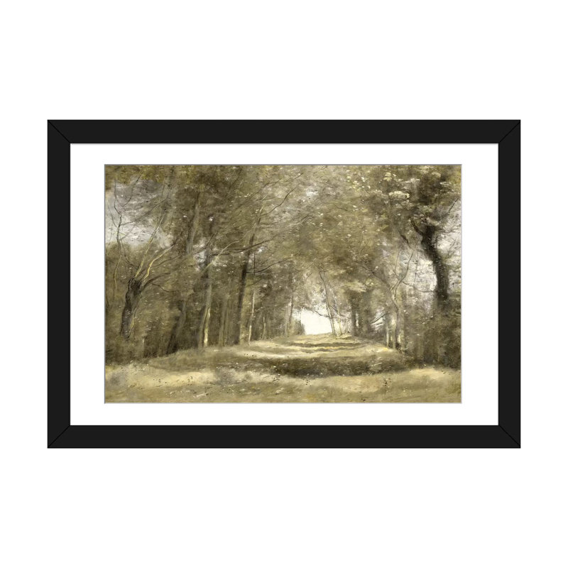 «Shading Path II», impression sur toile, Papier d'art encadré noir, Blanc, H 16 po x l 24 po x P 1 po