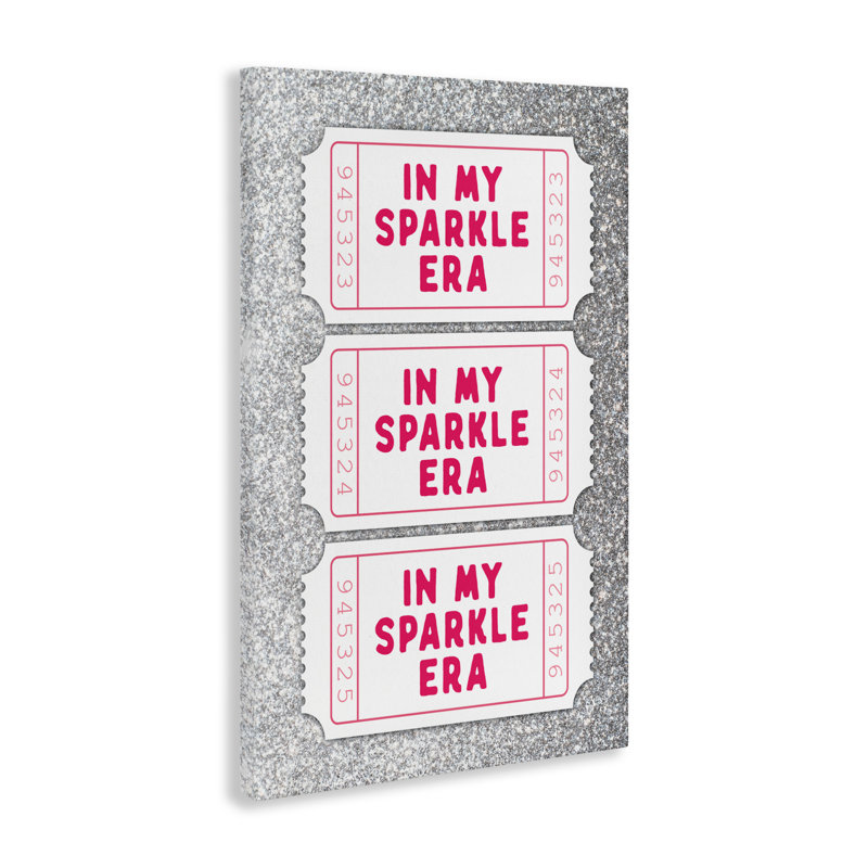 Toile My Sparkle Era, par Lettrage et doublure, H 24 po x l 16 po
