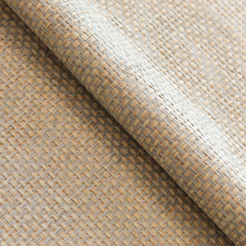 Arathi Authentic Woven Paperweave Wallpaper, Wheat/Slate