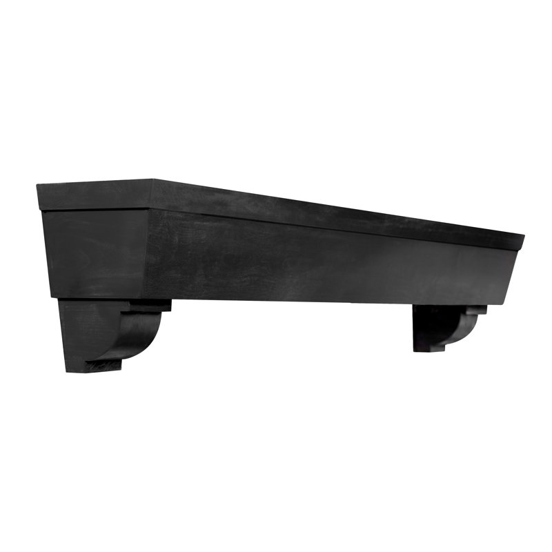 Valencia Fireplace Mantel, 60", Satin Black
