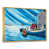 Toile avec cadre flottant or
