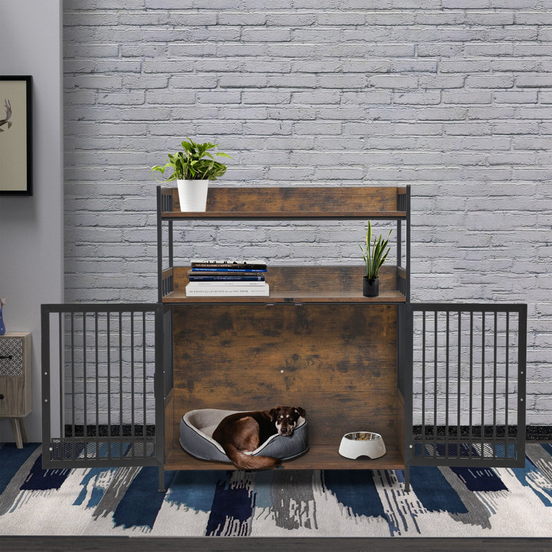 Cage pour chien Tucker Murphy Pet ™ Furniture, Brun / noir
