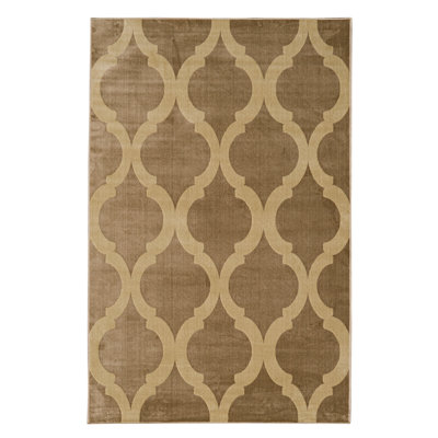 Tapis géométrique beige Prospect