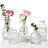 Set Of 5 Vintage Clear Glass Bud Vases, Small Flower Vase Set For Centerpieces, Elegant Decorative Glass Vases For Home, Wedding, Dining Table And Shelf Decor