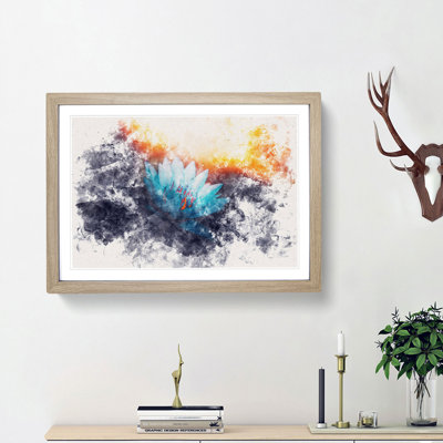 Lotus Flower Watercolour - Framed Print