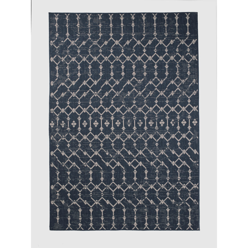 Oya Geometric Indoor / Outdoor Rug, Rectangle 7'10" x 10'