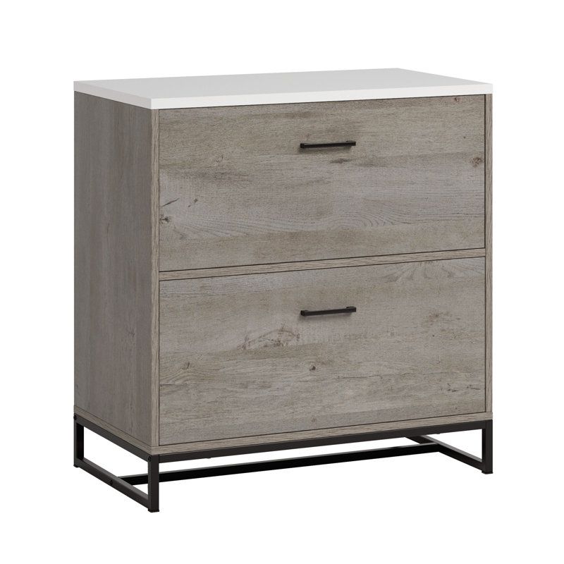 Wood Lateral File With Full-Extension Slides, Brown