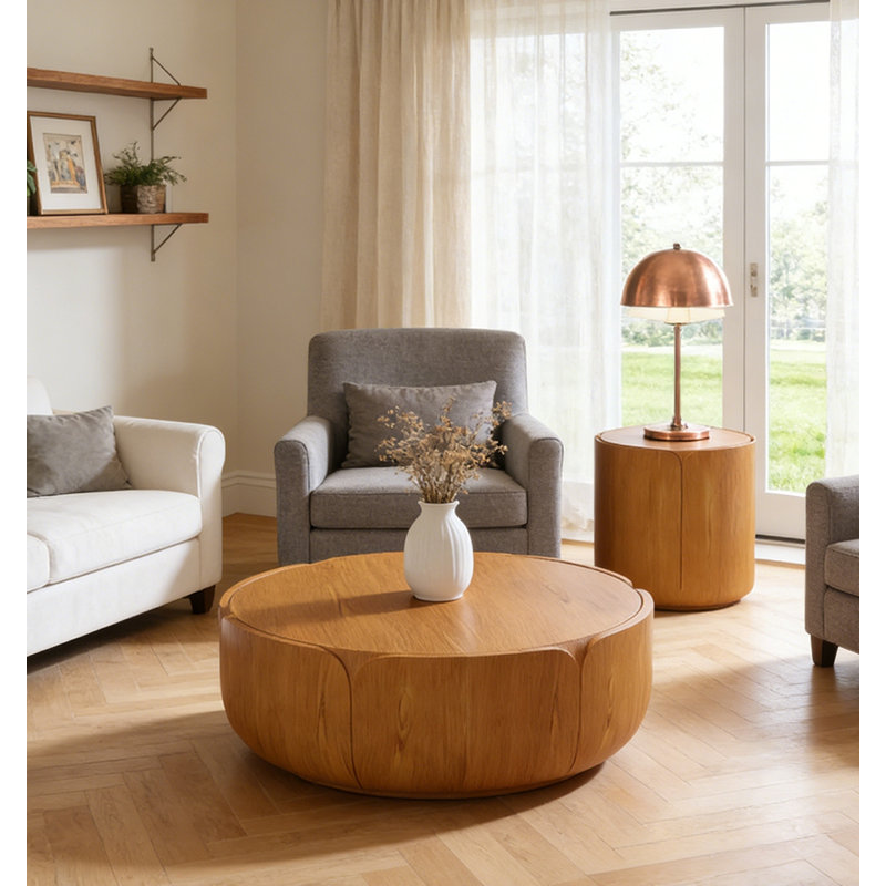 Ensemble de tables basses d'extérieur Modern, Naturel