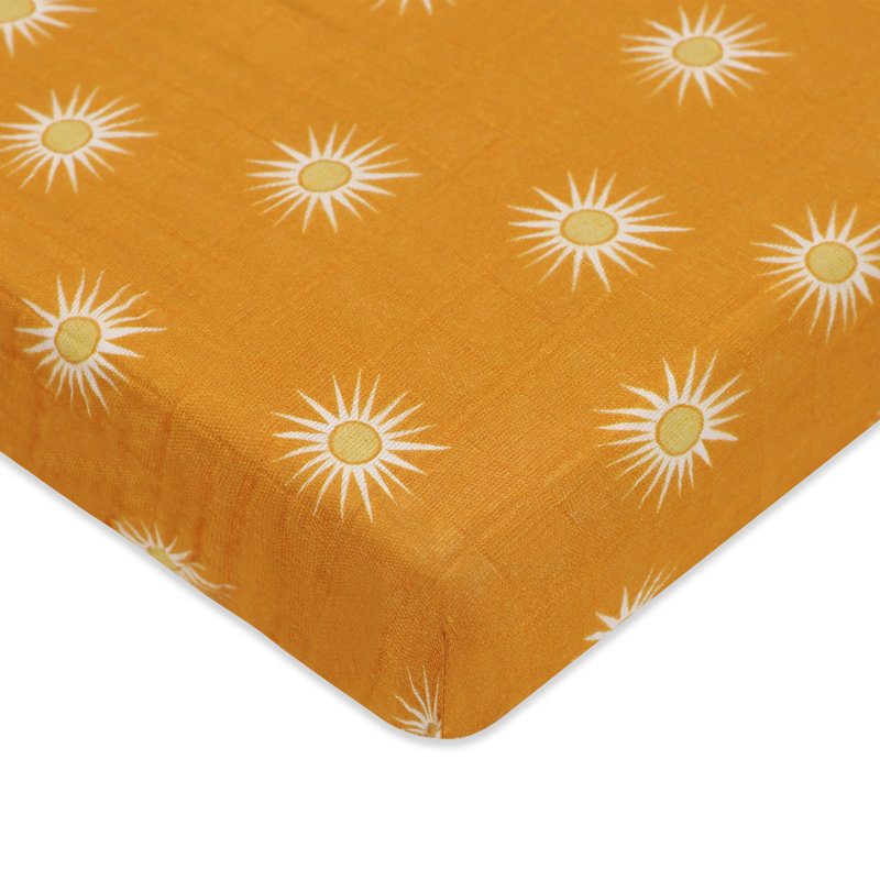 Golden Hour Muslin Mini Crib Sheet