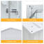 Remise de rangement extérieure 20 x 10 pi - Acier galvanisé - 1 pièce - Remise de garage - Blanc - Portes et évents doubles