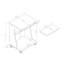Chariot utilitaire Chariot à micro-ondes Chariot de cuisine Chariot d'ordinateur Une tablette coulissante Deux tablettes Coins arrondis mobile sur roulettes roulantes de couleur rouge cacao espresso (sans tabouret inclus)