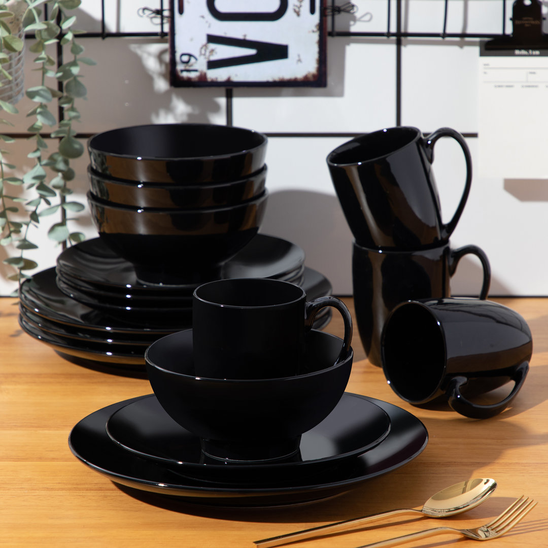  16 Piece Dinnerware Set, Service for 4 Vancasso 