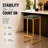 LeisureMod Quincy Leather Bar Stool, Quilted PU Leather Barstool with Metal Sled Base, Built-In Footrest, Diamond Stitching & Anti-Scratch Glides for Kitchen, Home Bar & Counter Seating-982494224-970406937-899541521