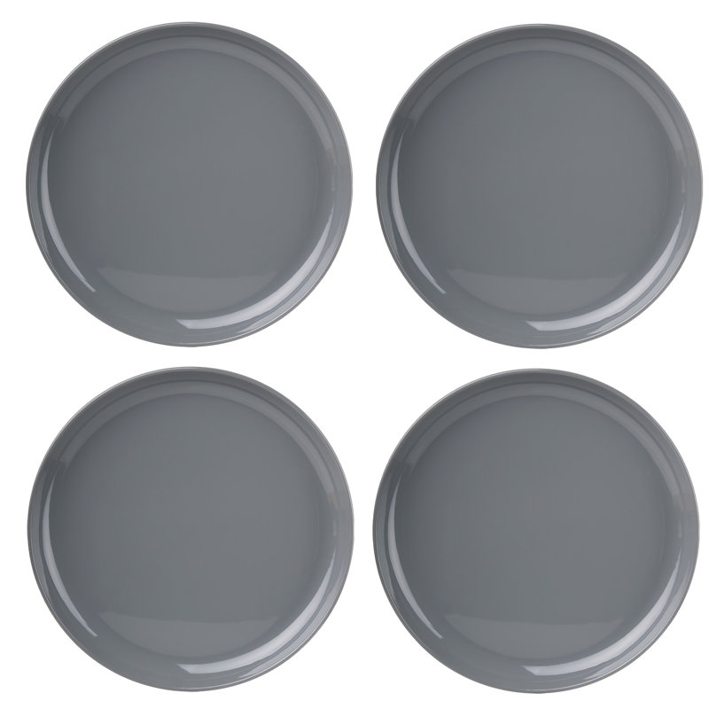 Assiette plate en mélamine Marbella, Gris