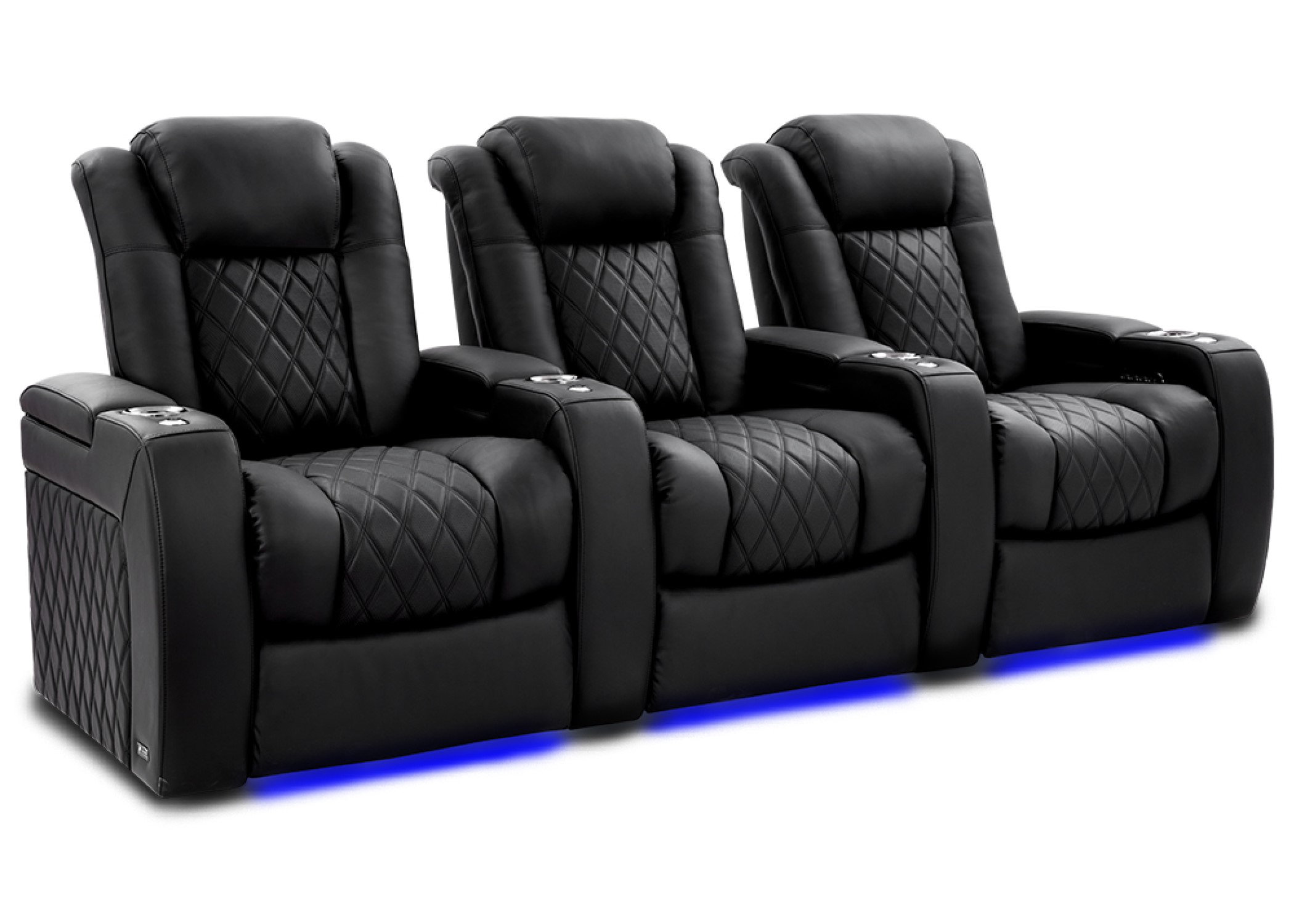 Valencia Theater Seating 99'' Wide Genuine Leather Home Theater Seating ...